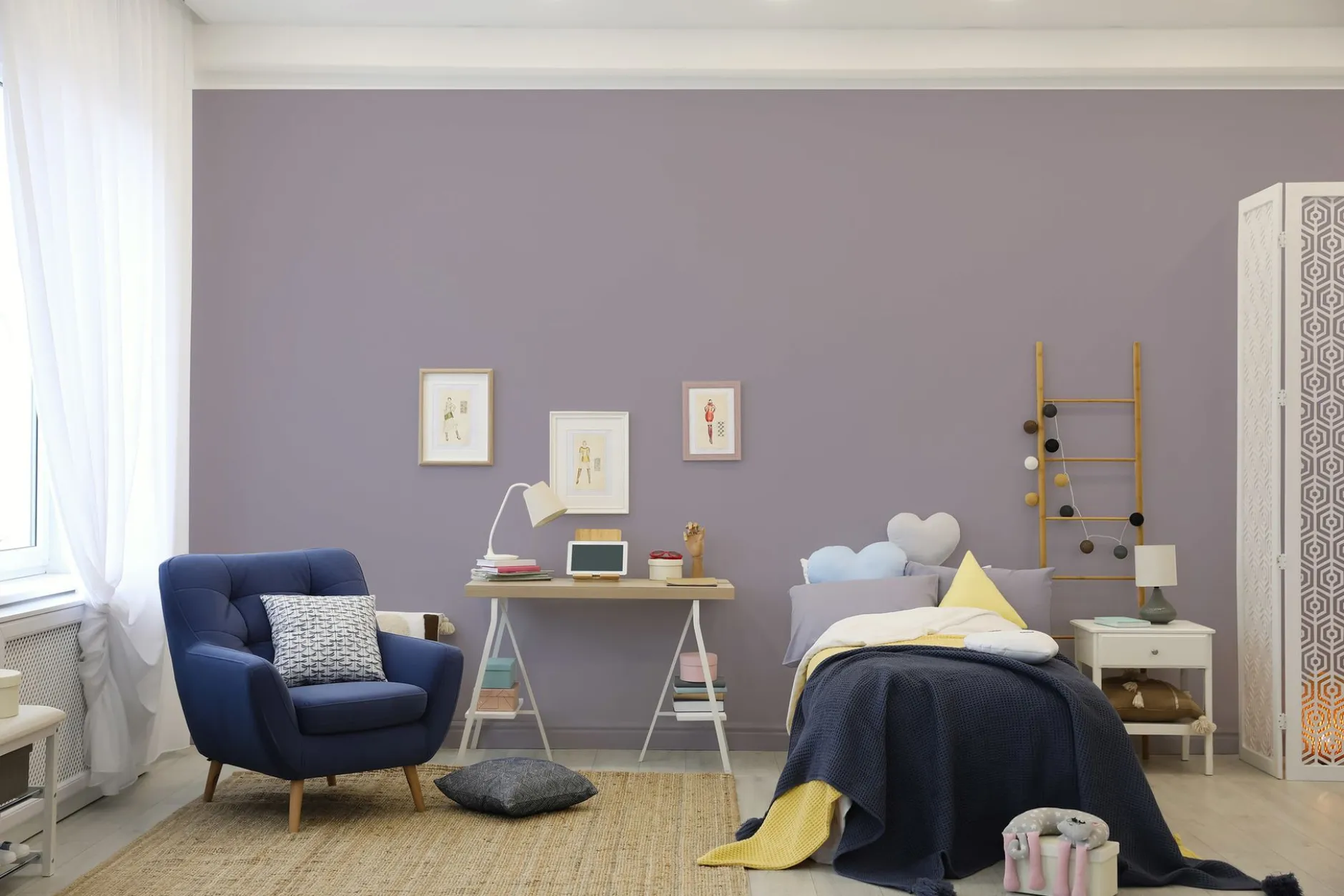 PURO Wandfarbe Violett "Simple Mauve" DD125776 1 l