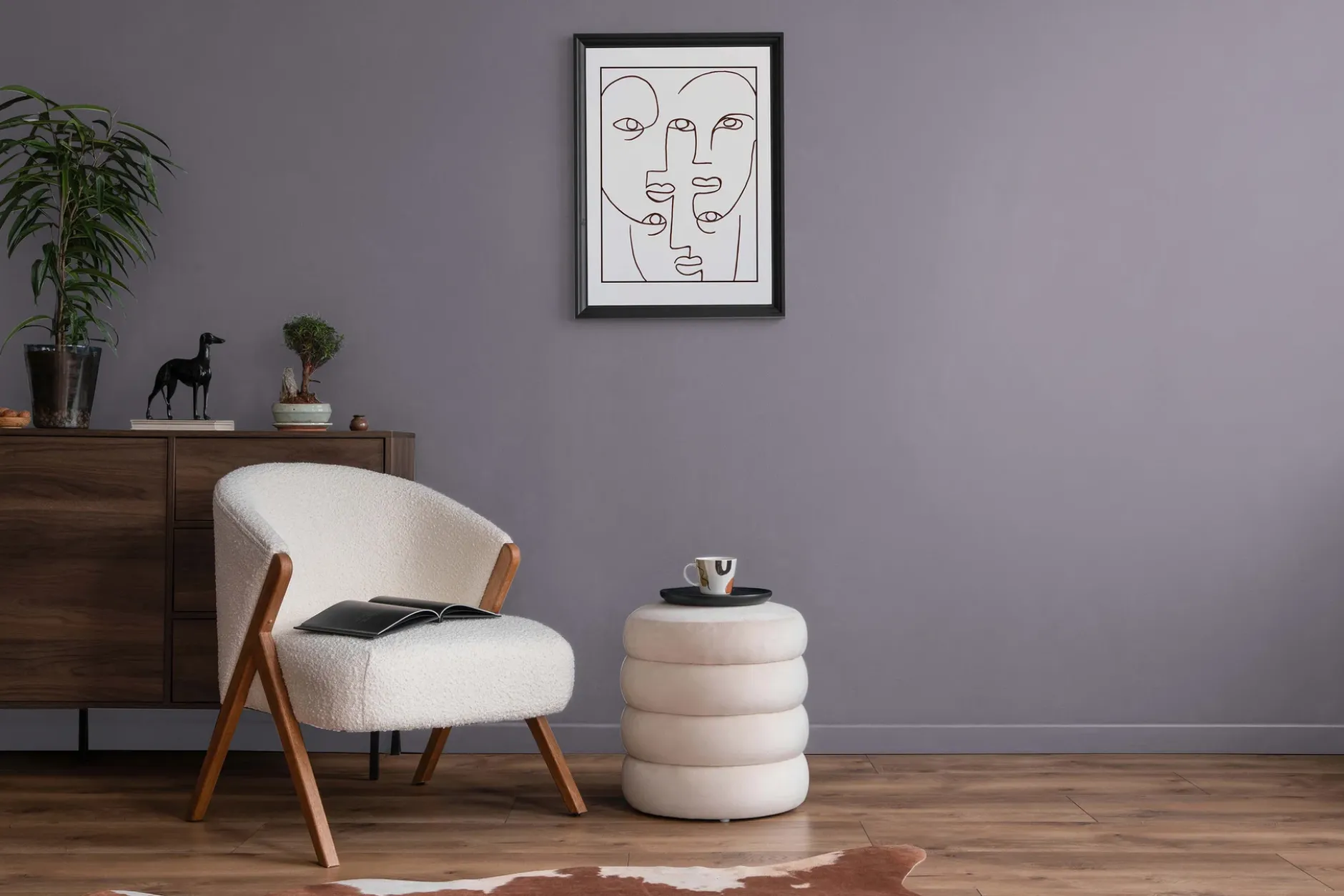 PURO Wandfarbe Violett "Simple Mauve" DD125776 1 l