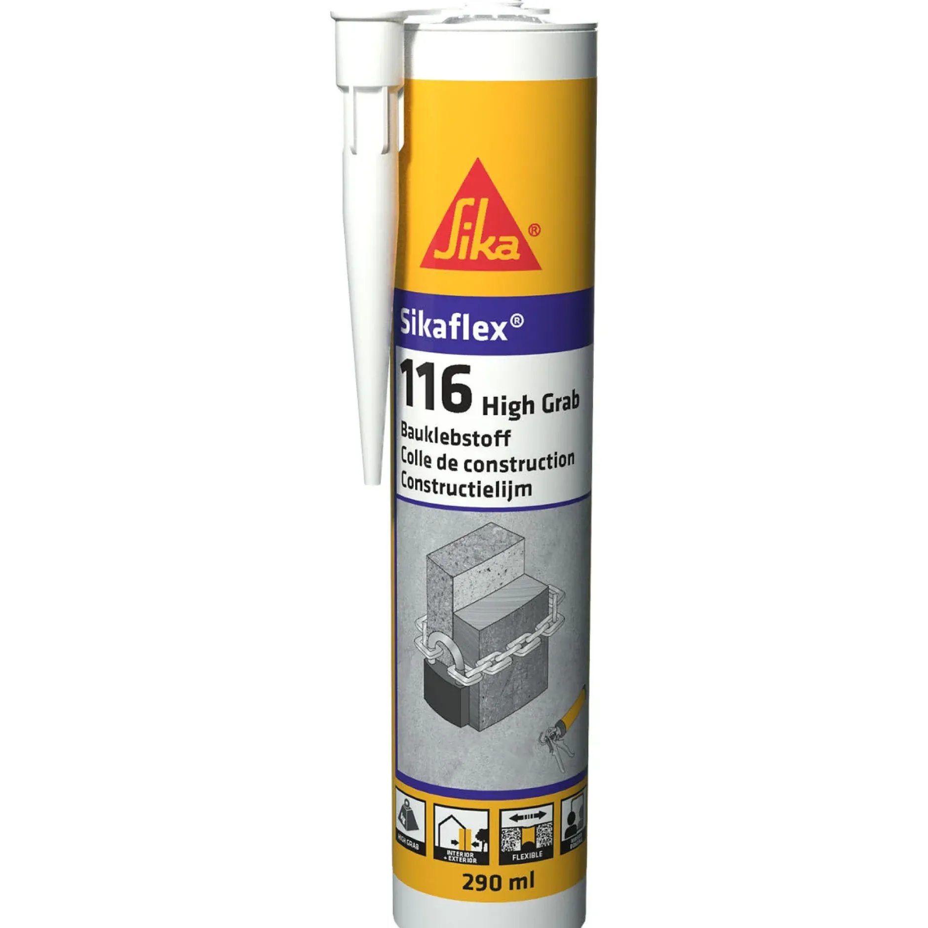 Sikaflex®-116 High Grab weiß 290 ml