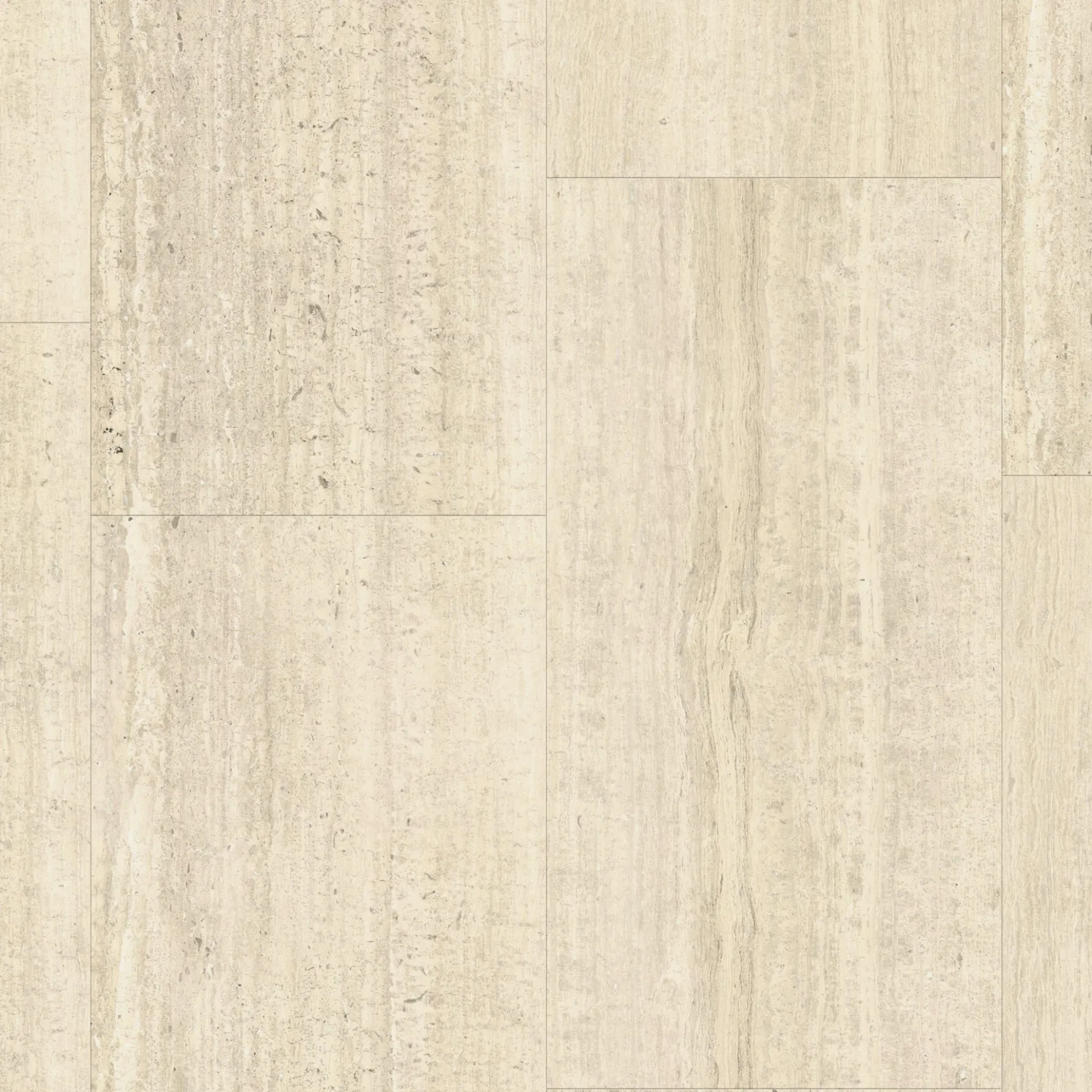 Tarkett ID Inspiration 55 NATURALS Vinylfliese Travertin Grande - Sand - weiß 24517082