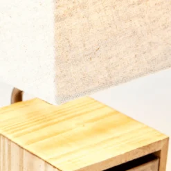 Tischleuchte aus Holz - Dominic - Braun