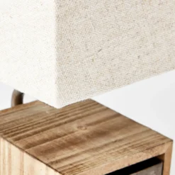 Tischleuchte aus Holz - Dominic - Braun