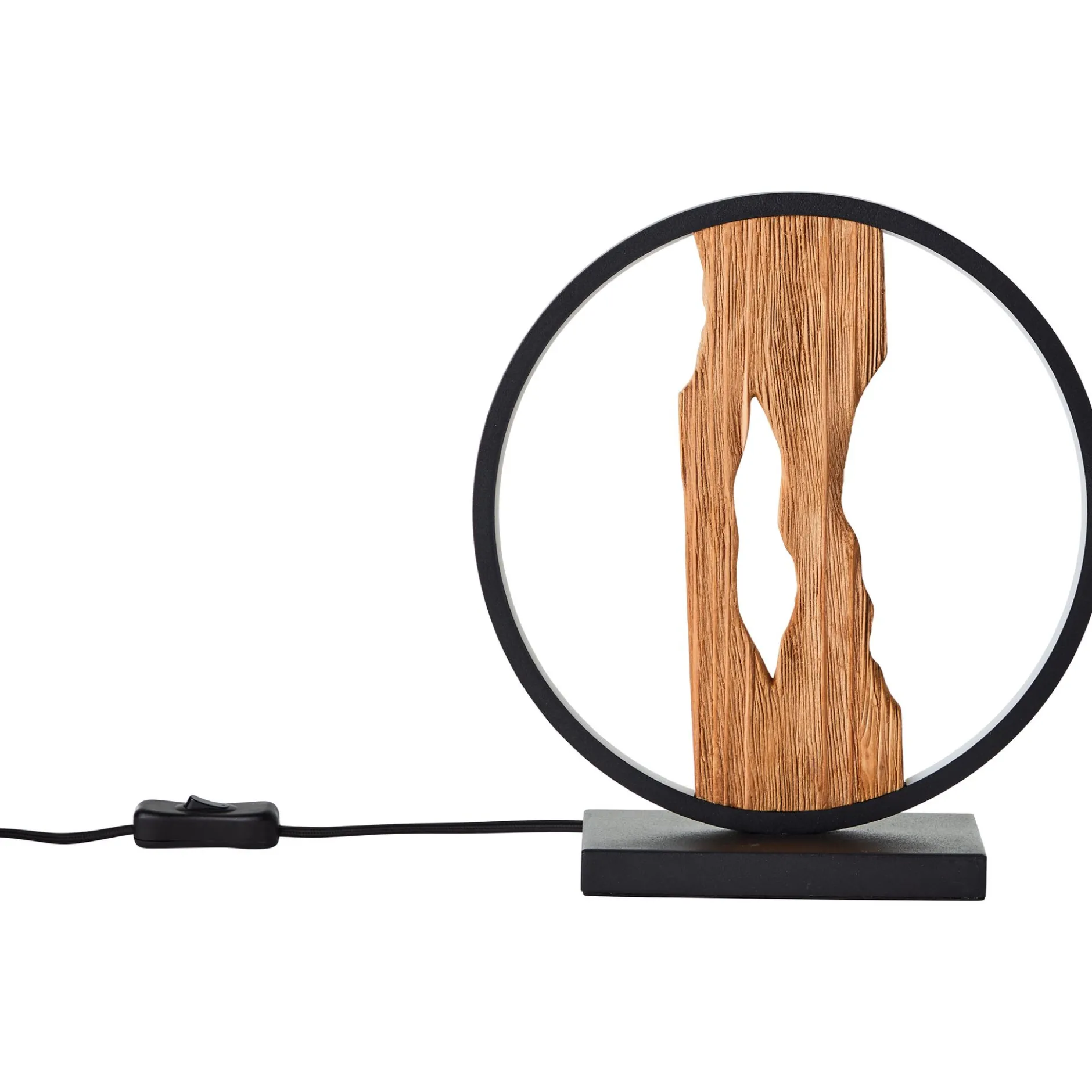 Tischleuchte aus Holz - Elea - Braun