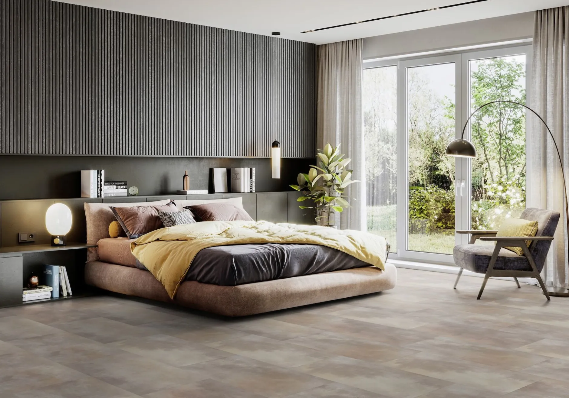 Vinylfliese Gerflor Virtuo 55 Rigid Acoustic Acuarela Taupe 39071476