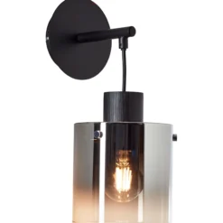 Wandleuchte Nick - Glas Grau