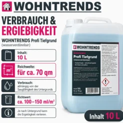 Wohntrends Profi Tiefgrund- wasserverdünnbar 10 Liter für innen & außen