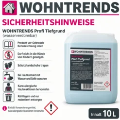 Wohntrends Profi Tiefgrund- wasserverdünnbar 10 Liter für innen & außen